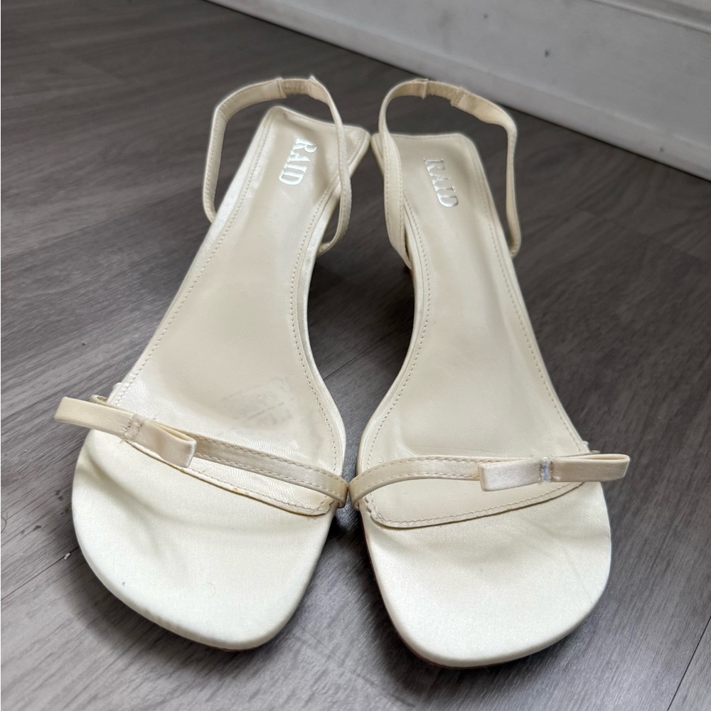 Women's Cream Slingback Sandals
